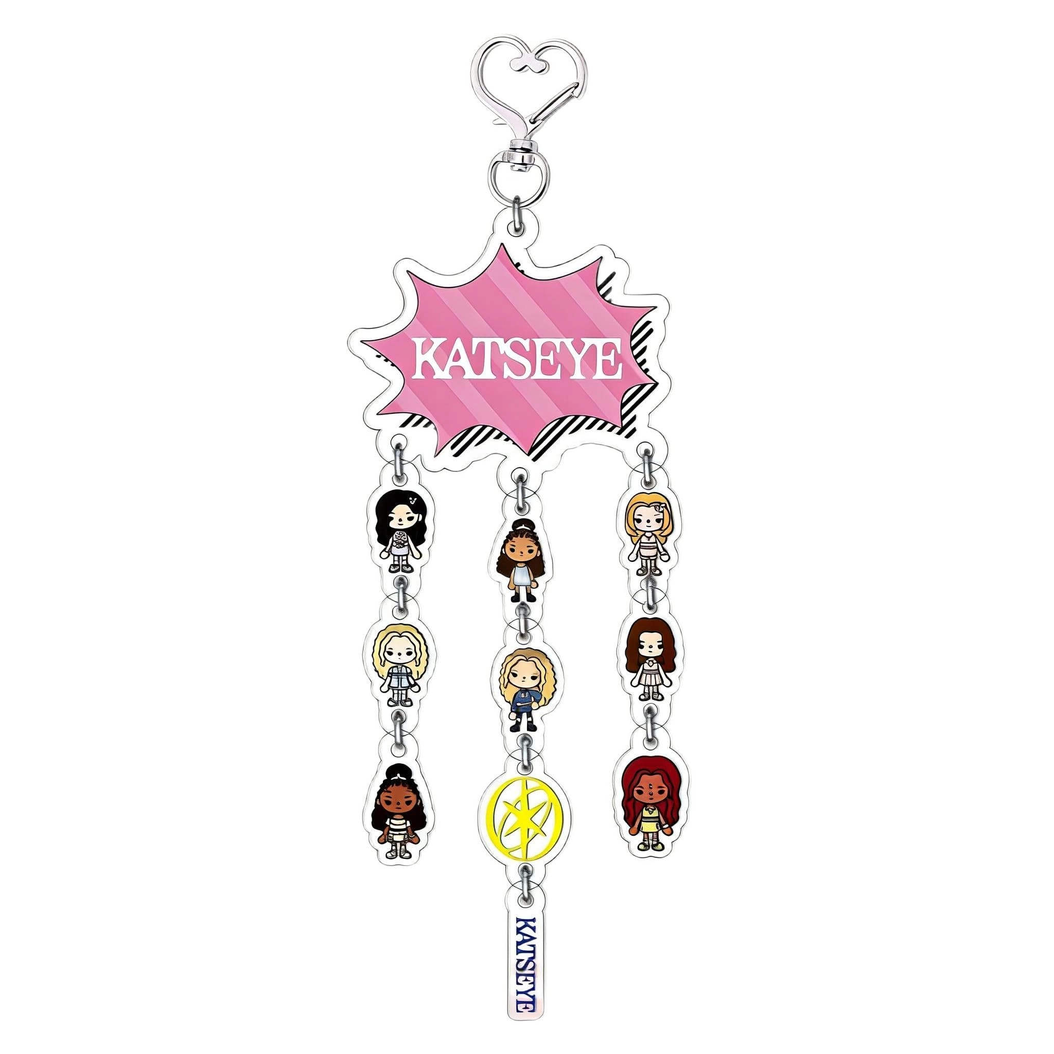 nhemeylp KATSEYE Kpop Keychain - Double-Sided Acrylic 12cm Multicolor