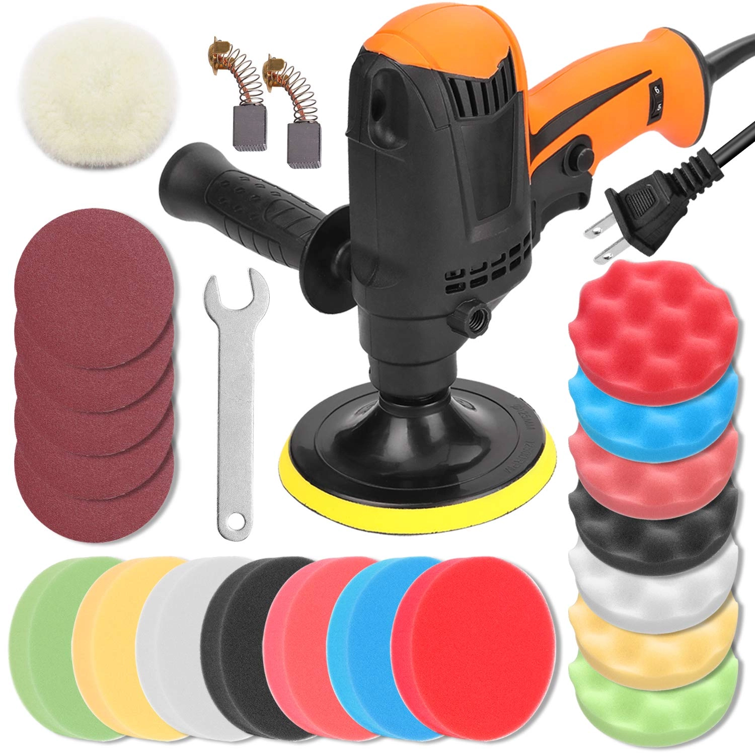 Multifunctional Six Gears Adjustable Speed Car Electric Polisher - 980W