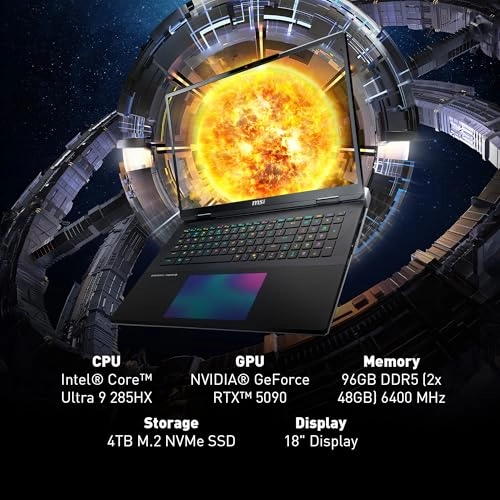 Titan 18 HX AI - 18'' 6 TB 64 GB Intel Ultra 9-285HX