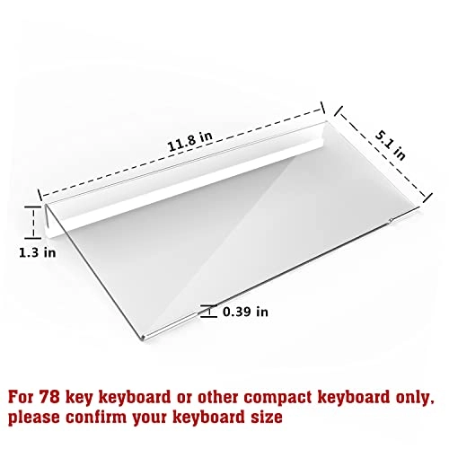 Acrylic Tilted Computer Keyboard Stand