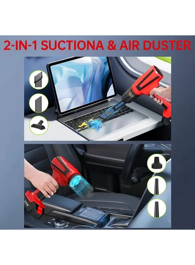 4-in-1 Wireless Handheld Vacuum Cleaner - 2000mAh