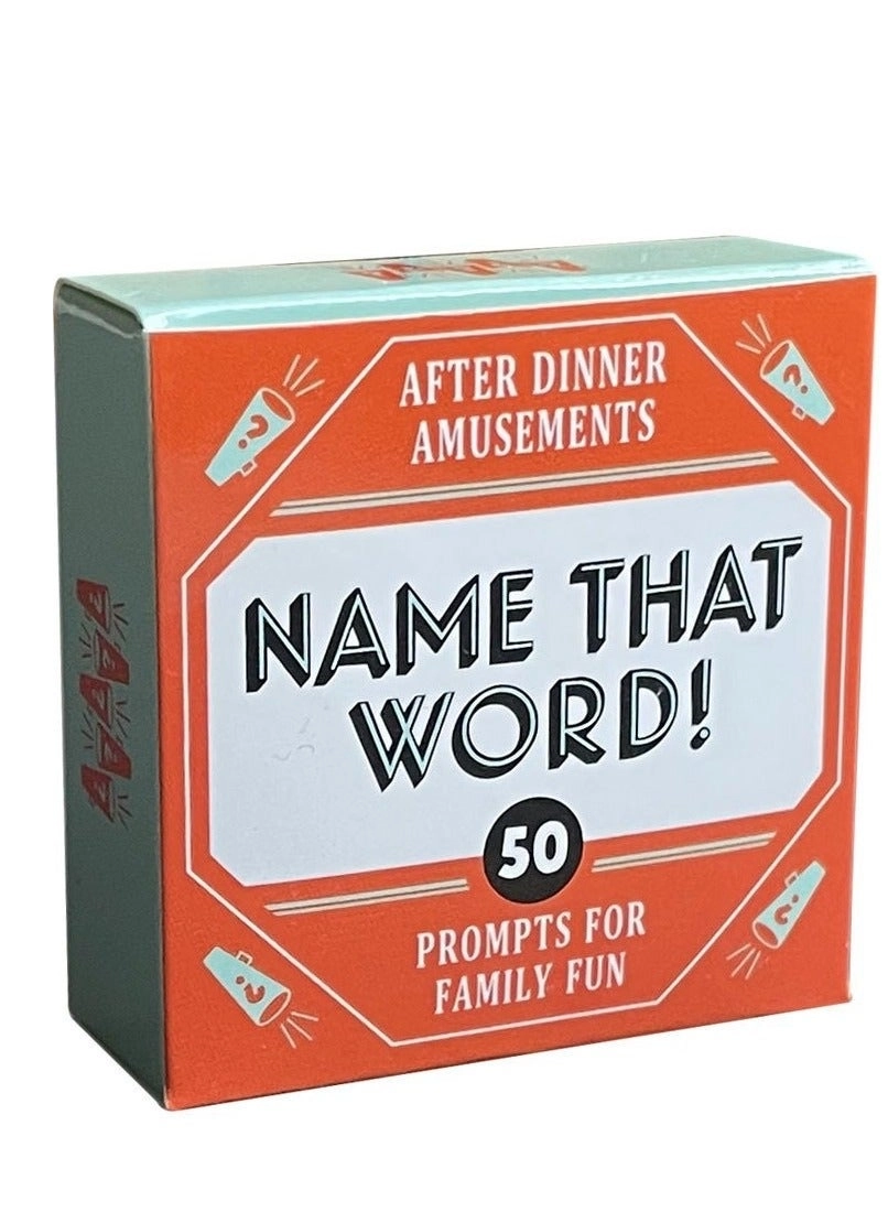 NIBEMINENT After Dinner Amusements: Name That Word! - 50 Prompts 50 trivia cards