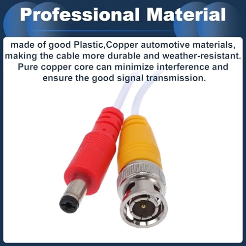 Reverse Rear View Parking Camera Video Cable - BNC+DC