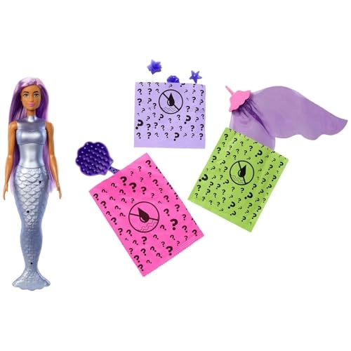 Barbie Colour Reveal Mermaid - 3 Surprise Bags 4 Accessories Ages 3+
