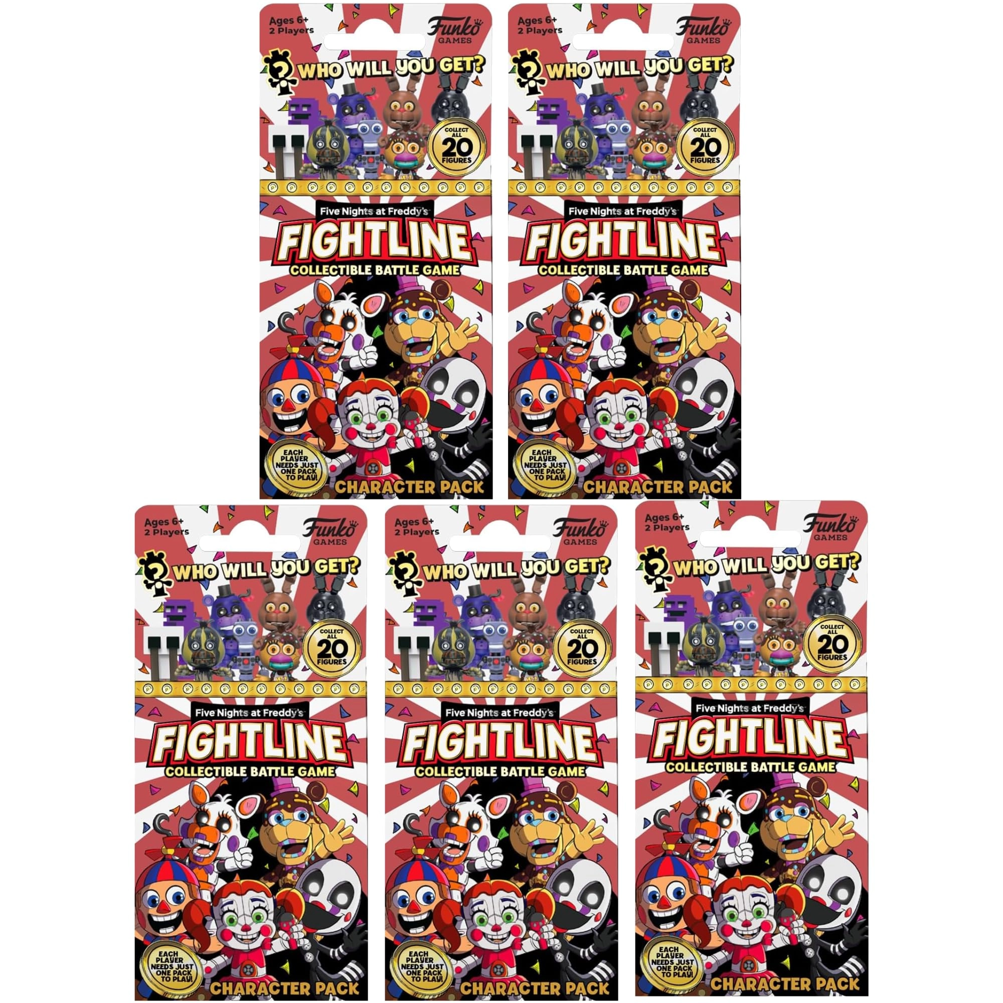 FUNKO GAMES Five Nights at Freddies Fightline - Battle Booster Pack of 5