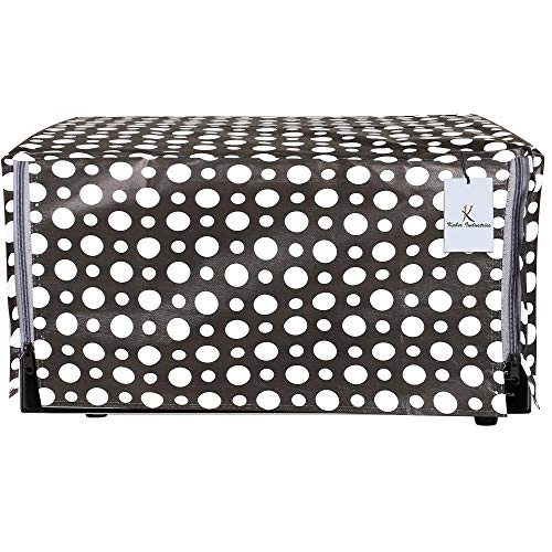 Dots Design PVC Microwave Oven Full Closure Cover - 30 Litre Grey