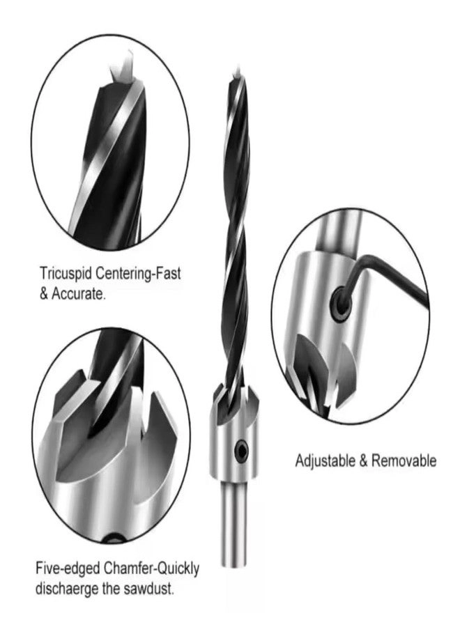 Countersink Drill Set - 3mm-6mm 4-Piece