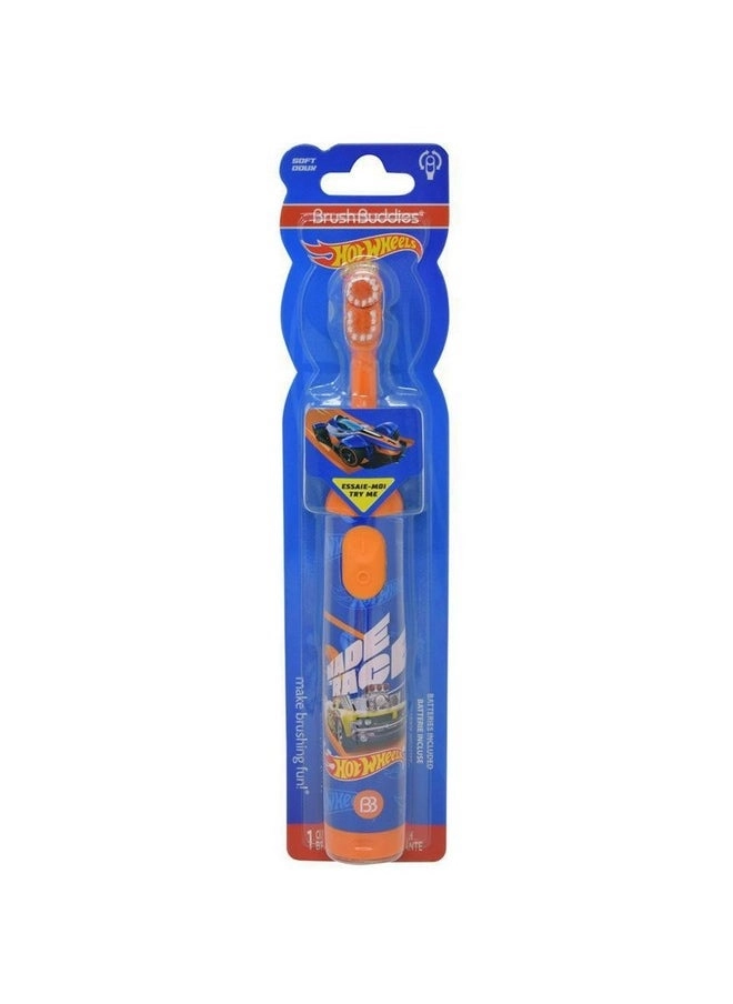 Hot Wheels Battery Powered Sonic Electric Kids Toothbrush - Soft Bristles Rounded Head