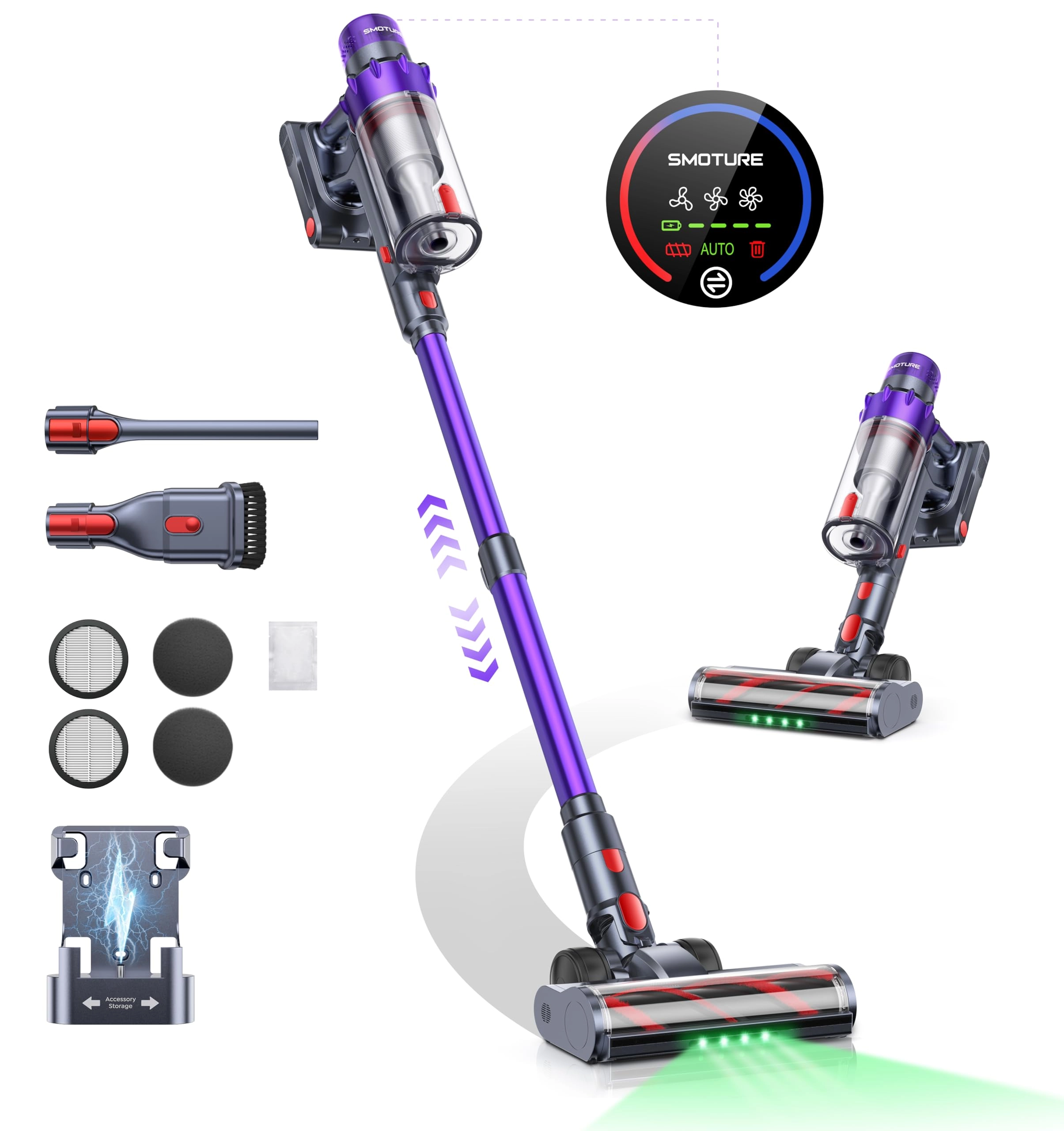 SMOTURE Cordless Vacuum Cleaner - 65 Mins