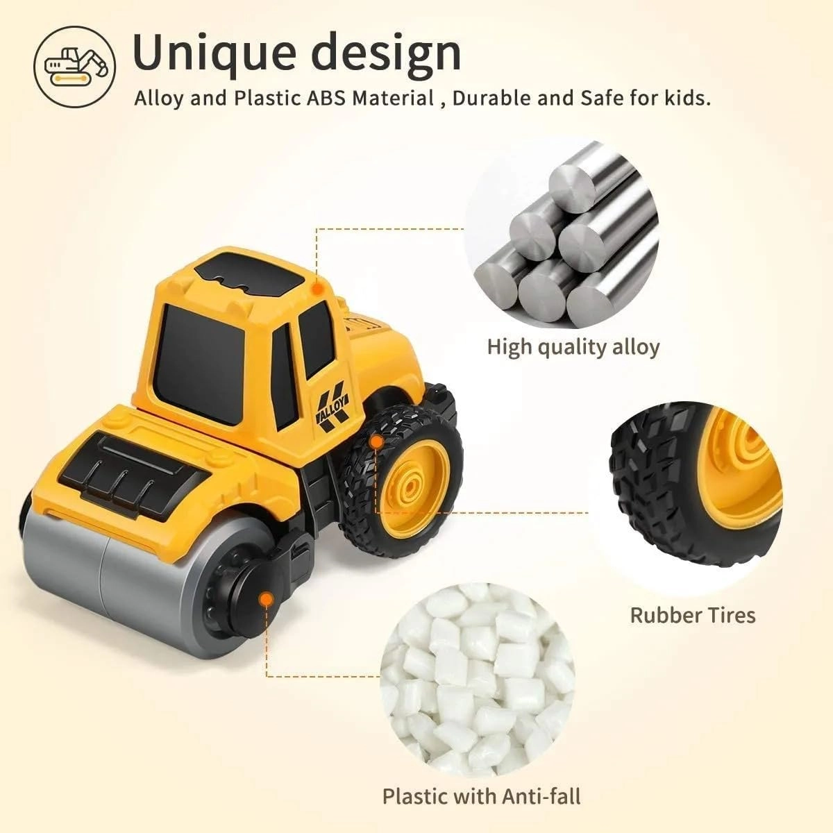 Construction Trucks - 1:64 6pcs