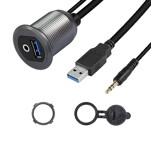 SinLoon Standard Cable 5 Gbps USB 3.0 to 3.5mm 1m Flush Mount