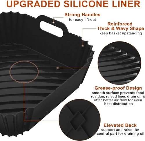 Air Fryer Liners - Silicone 2 Pack