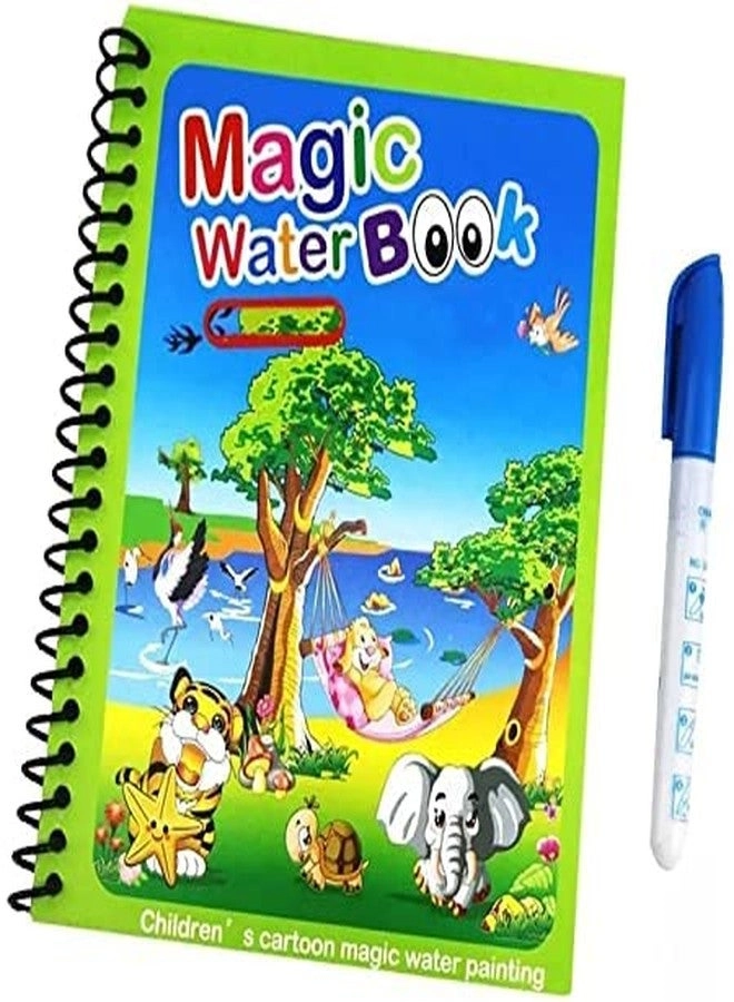 Magic Water Coloring Doodle Book - Magic Pen Reusable Quick Dry