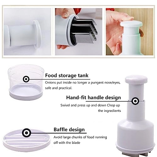 Small Food Chopper - White Handheld