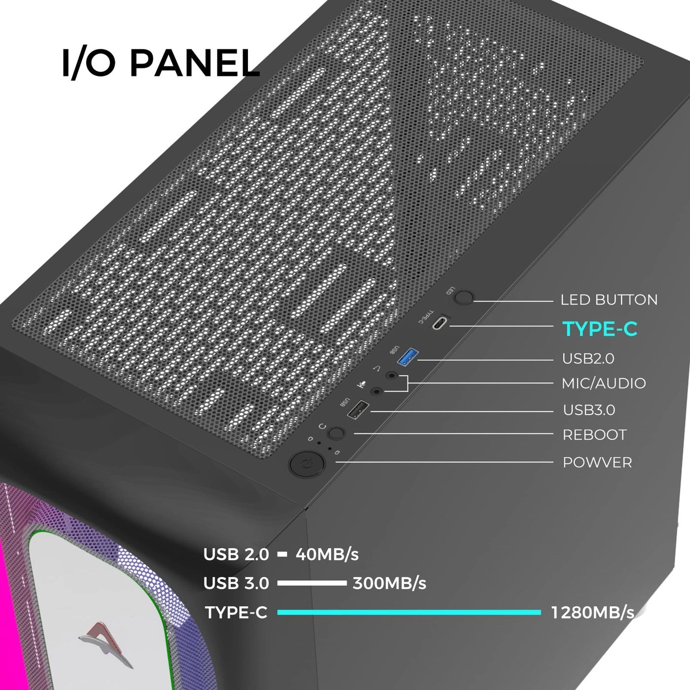Ai-Pro - Tempered Glass Side Panel E-ATX
