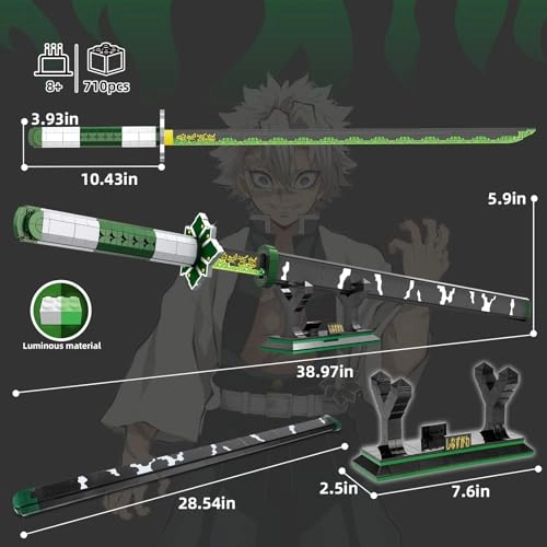 Shinazugawa Sanemi Katana - 710pcs