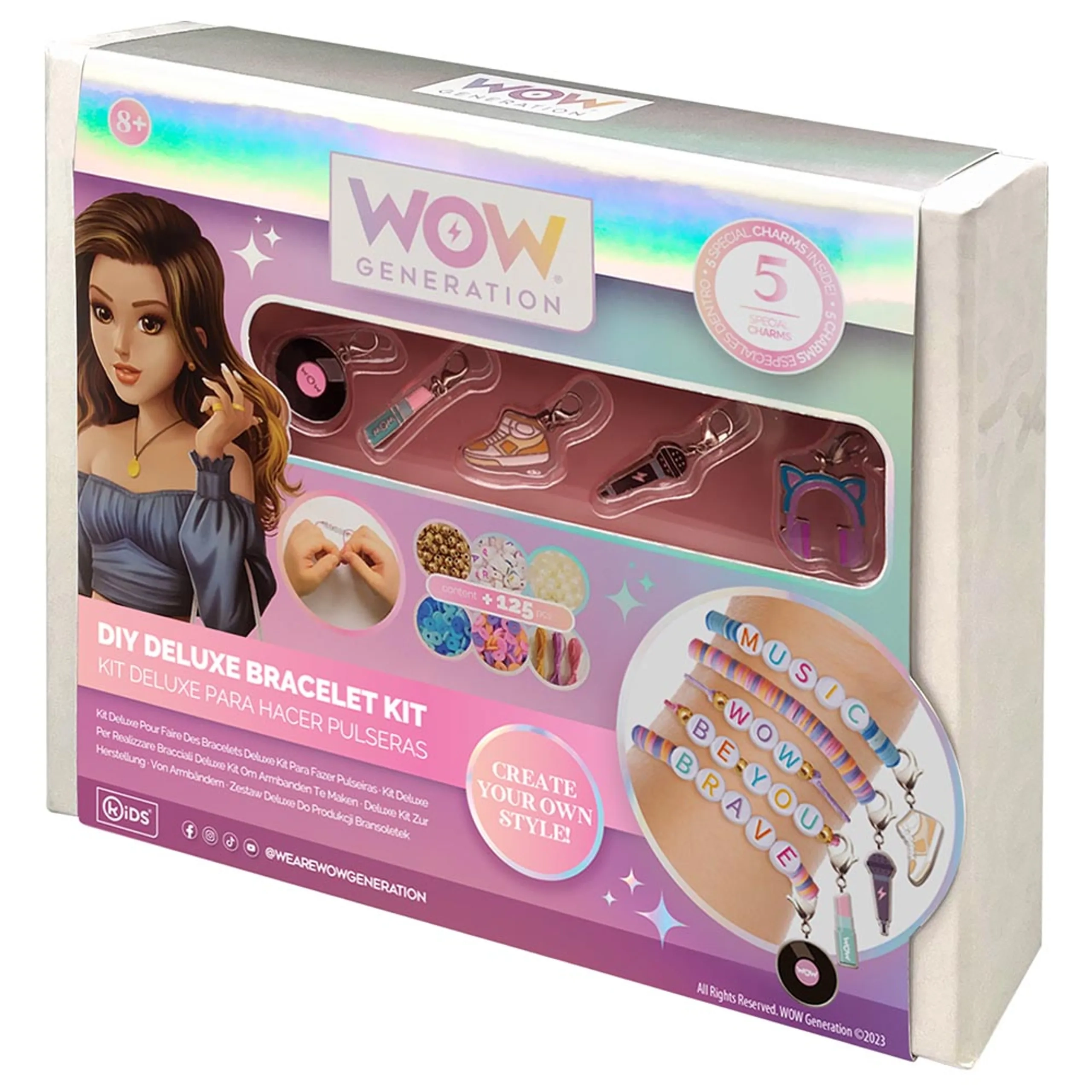 Deluxe DIY Kit - 5 Metal Charms Multi Colour