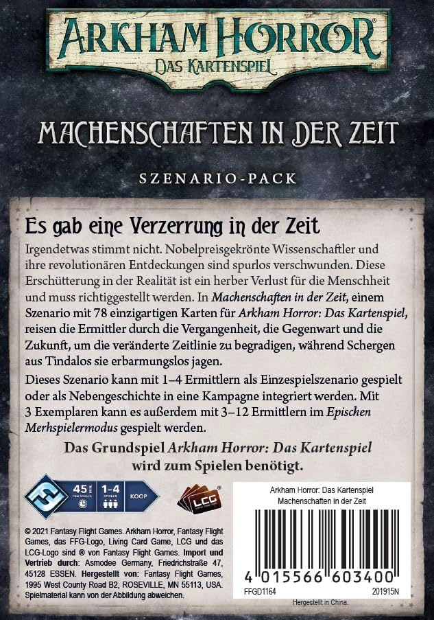 Arkham Horror: LCG – Machätungen in der Zeit (German)