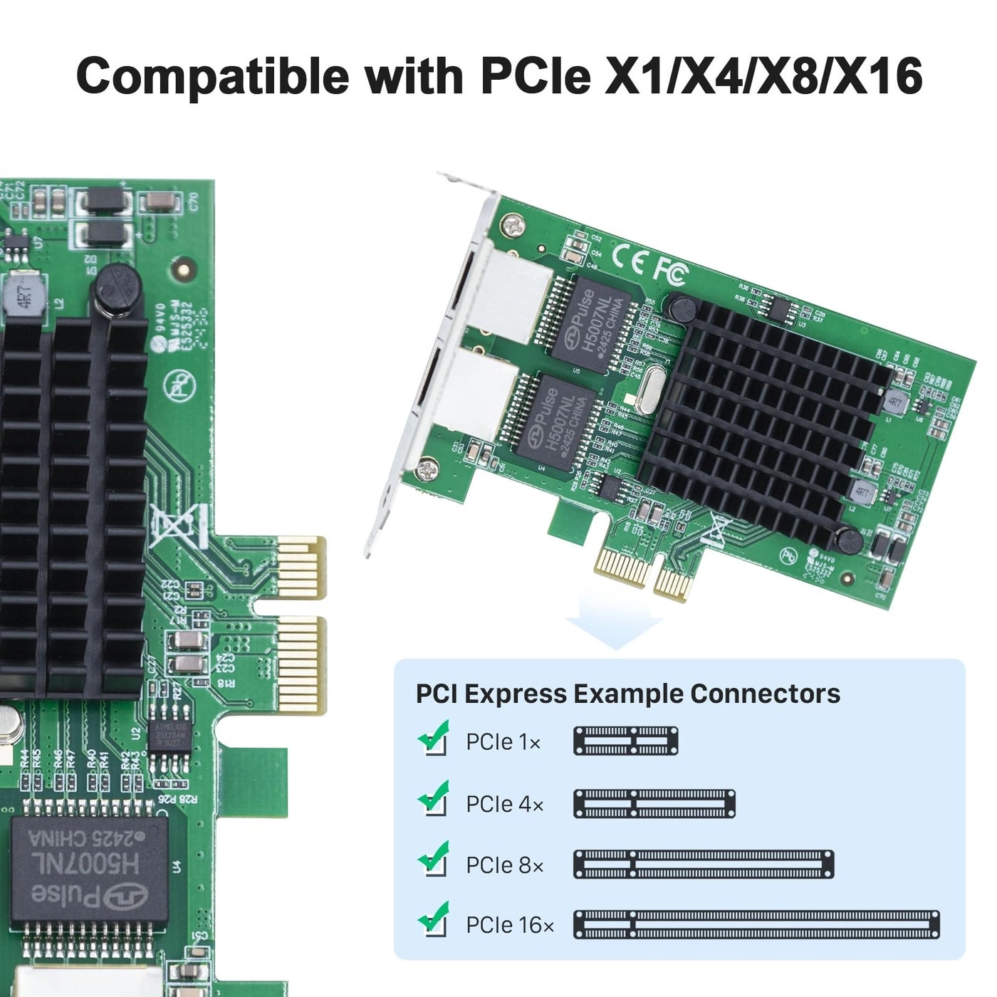 82576-2T-X1 - PCI Express 2.0 X1 Ethernet