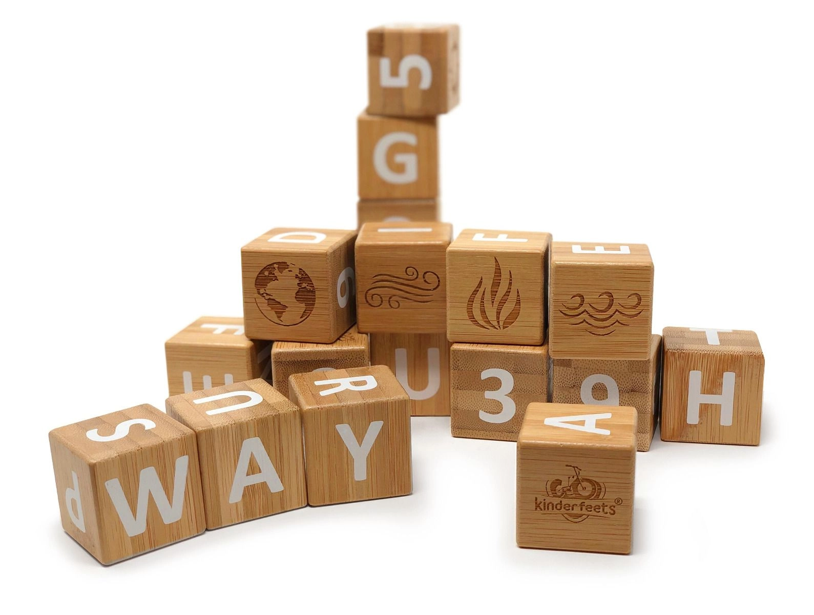 Crafted ABC Bamboo Blocks - 18 pcs