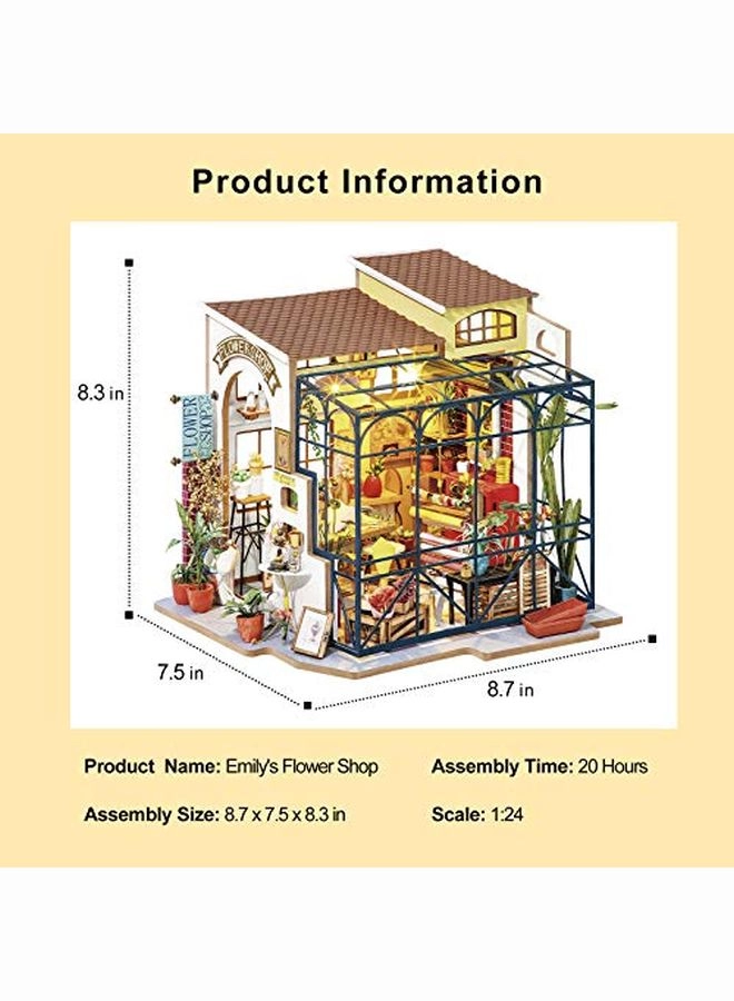 DIY Miniatures Dollhouse Kit - Emily's Florist 1/24