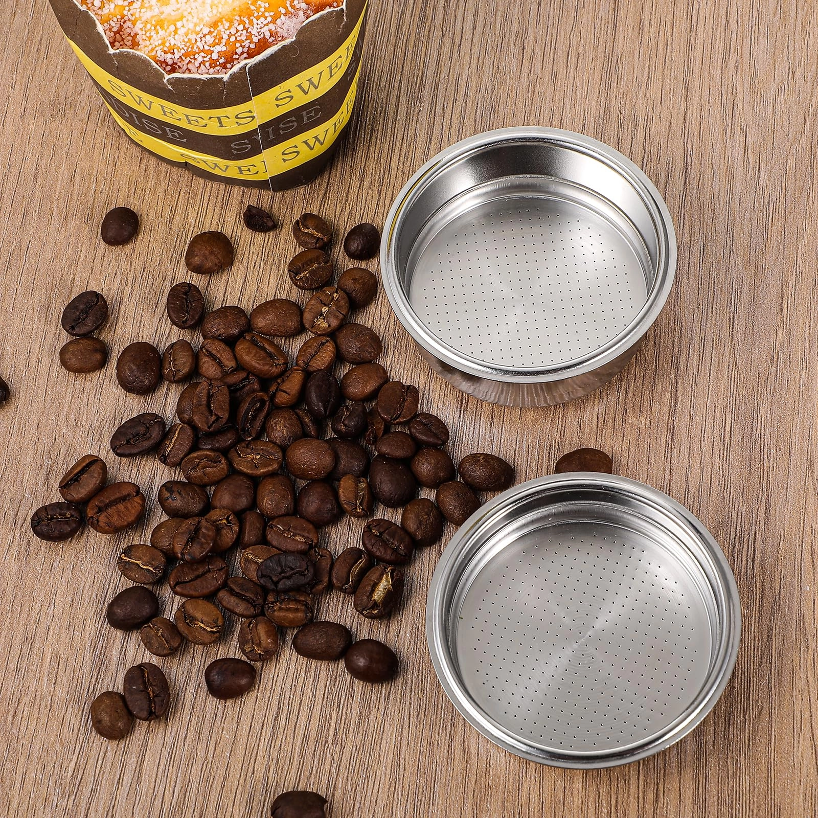 51mm stainless steel coffee filter - 1+2 Cups Capacity