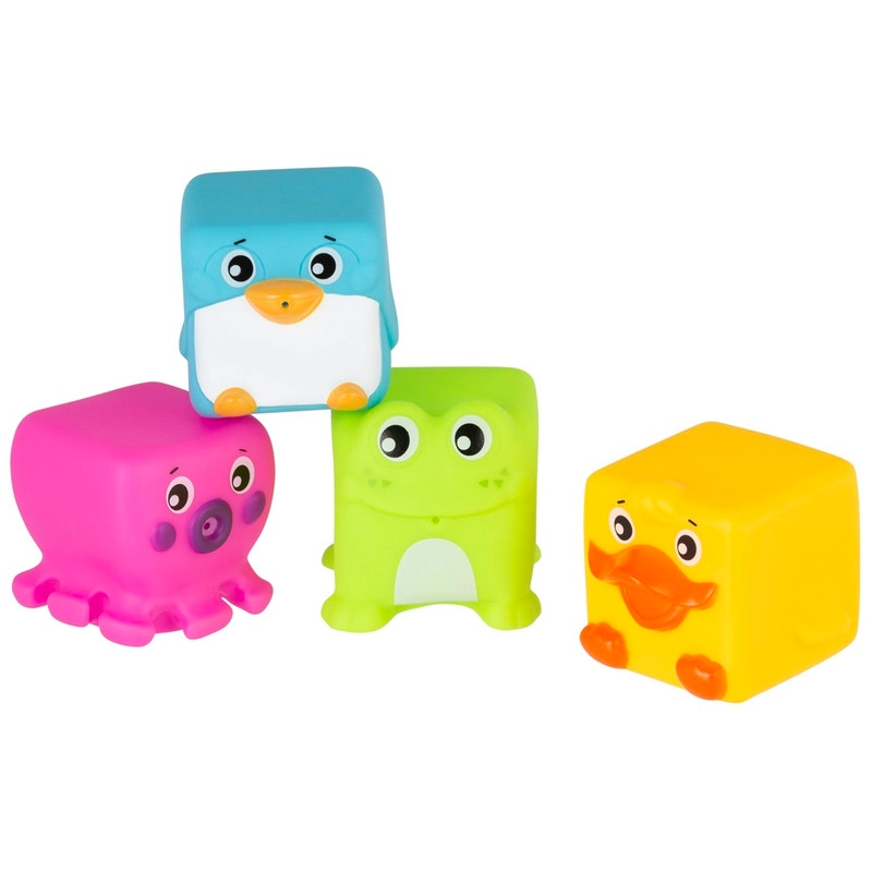 Grip And Stack Cubes - Suitable for 6 months & above 4 Pcs