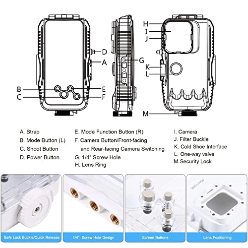 Waterproof Case - iPhone 13/13 Pro 12/12 Pro 40m White