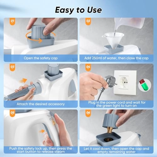 Portable Steam Cleaner - 2.6 to 3.2 bar 350ml