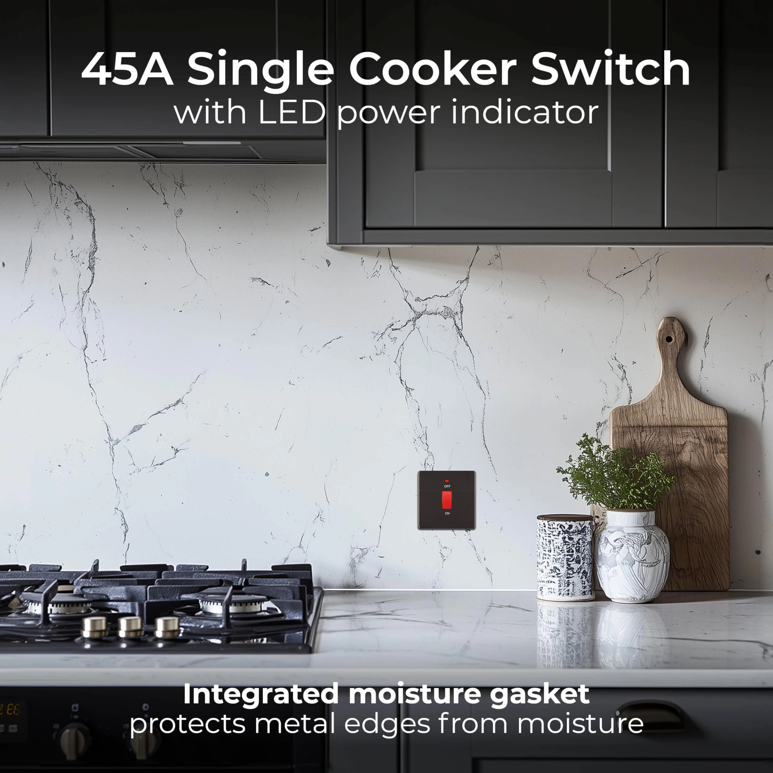 Cooker Switch - 45A Double Pole