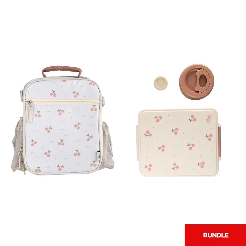 Citron Insulated Lunchbag Backpack - Cherry + Grand Lunchbox - 1900ml
