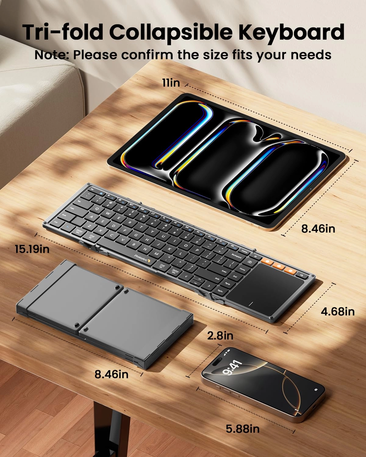 XK01 TP - Foldable Touchpad Bluetooth