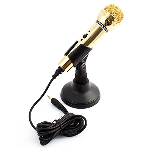 3.5mm Stereo Studio Speech Microphone Mic Stand Mount - Black Small