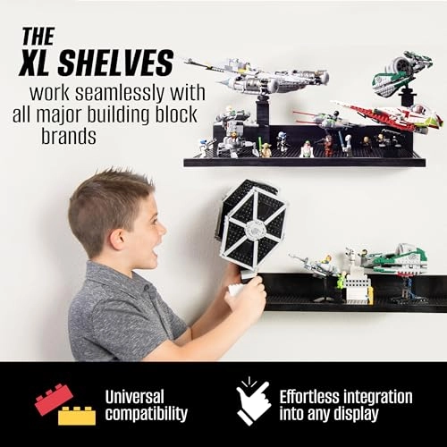 Building Brick Display Shelves - Wood Plastic