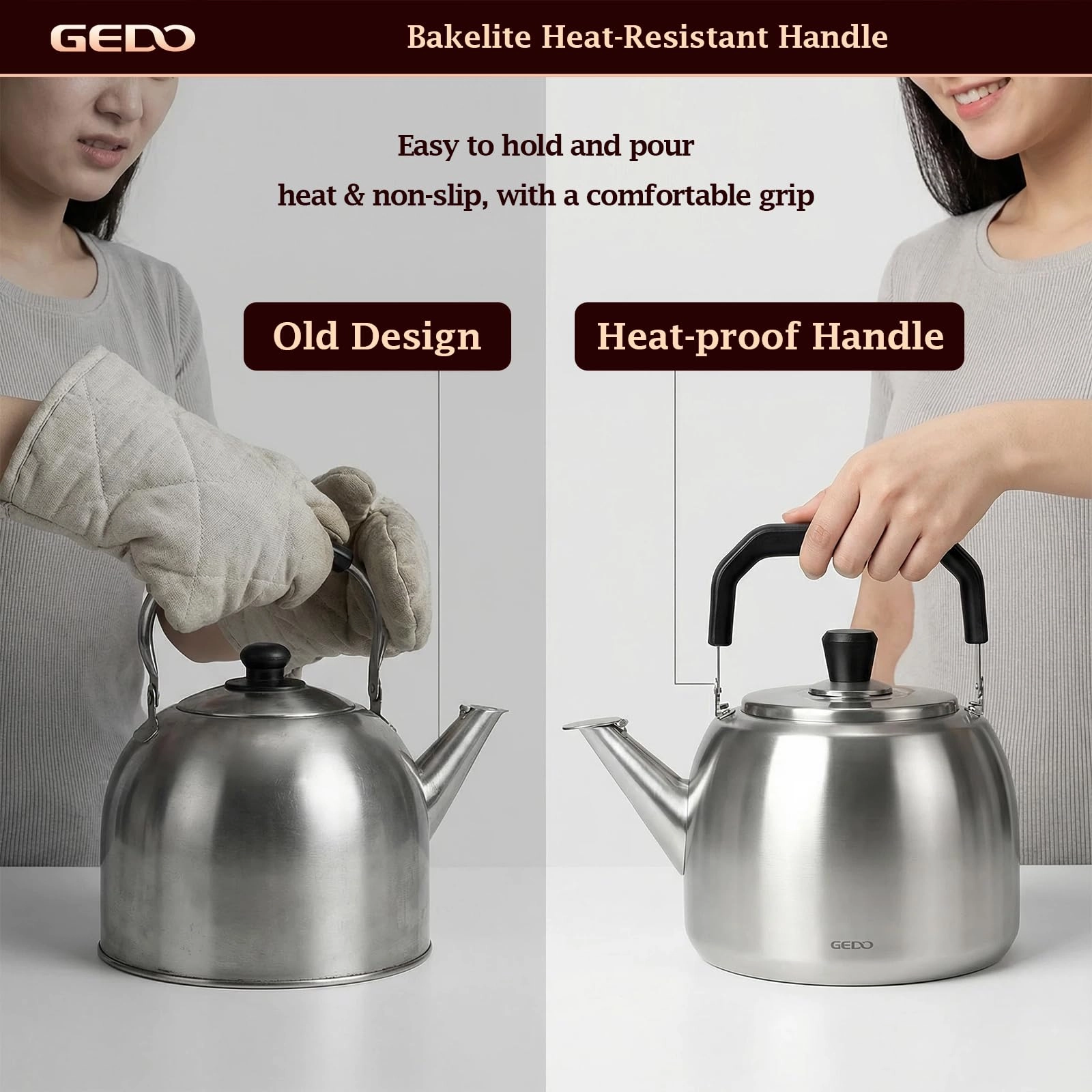 Stainless Steel Whistling Tea Kettle - 6 Liters