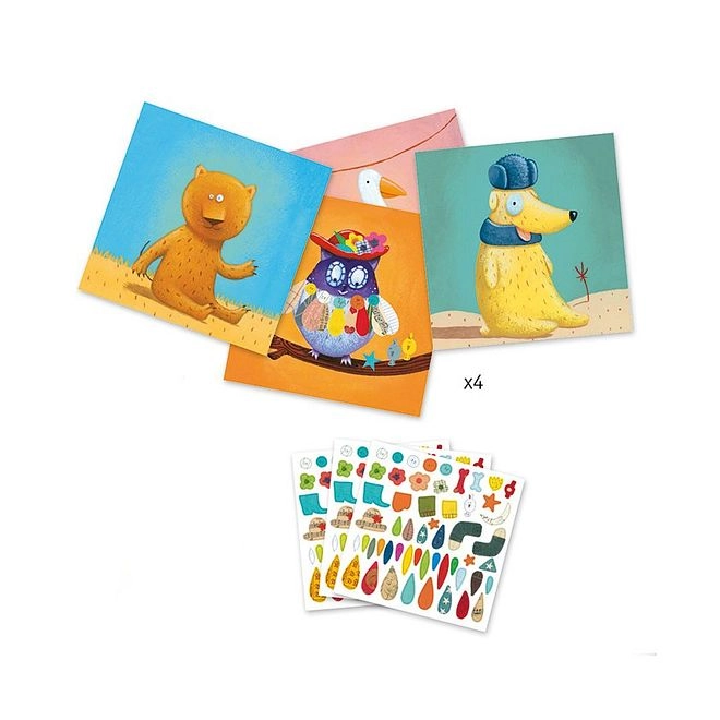 Create Animals Activity Sticker Book Safe Adhesive 6 pcs