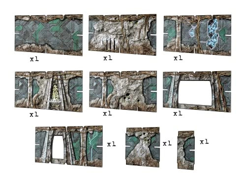 Modular Tabletop 3D Gaming Sci-Fi Terrain - 179 pieces 28mm-35mm Starfinder Warhammer 40,000 Stargrave Deadzone Aliens Star Wars
