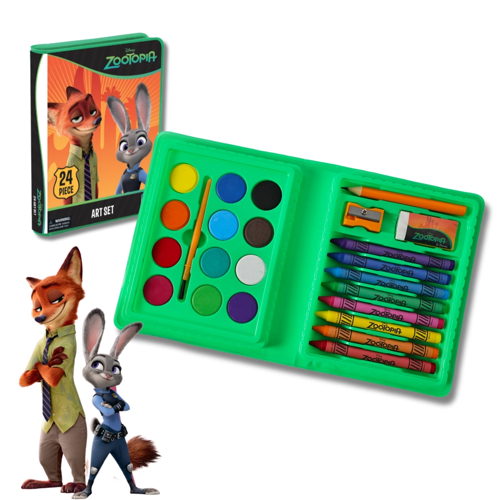 Zootopia Art Set - 24pcs 12 Watercolors