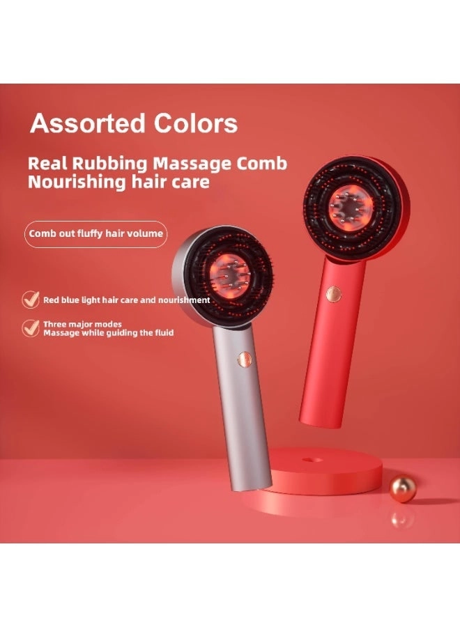 2-in-1 Electric Scalp Massager - Red Light Therapy Waterproof Portable