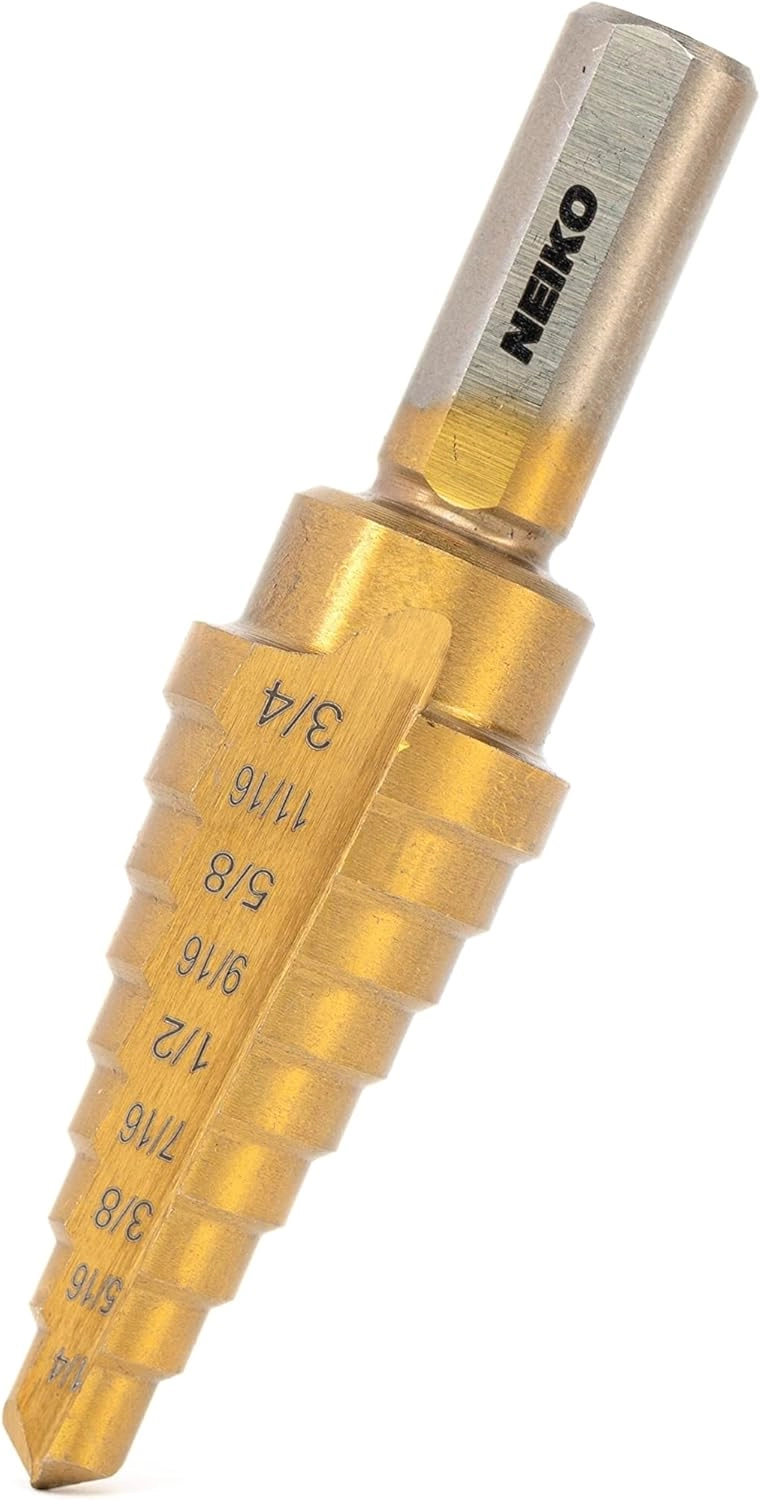 Titanium Step Drill Bit - high-speed alloy steel 1 piece 1/4"-3/4"