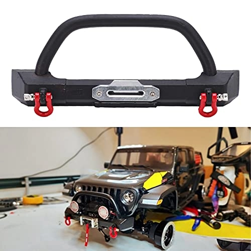 Metal Front Bumper - SCX10 90046 90047/TRX4 1/10 Black