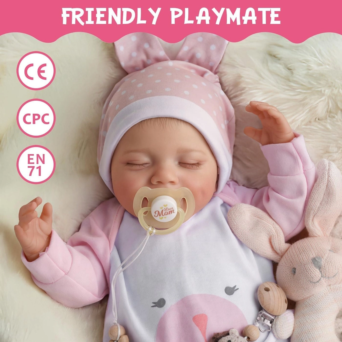Reborn Baby Doll - 20-Inch Full Vinyl Body Ages 3+