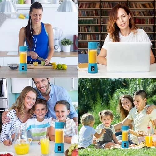 Portable Blender - Personal Juice Protein To Go Mixer Bottle USB Rechargeable Magnetic Safety