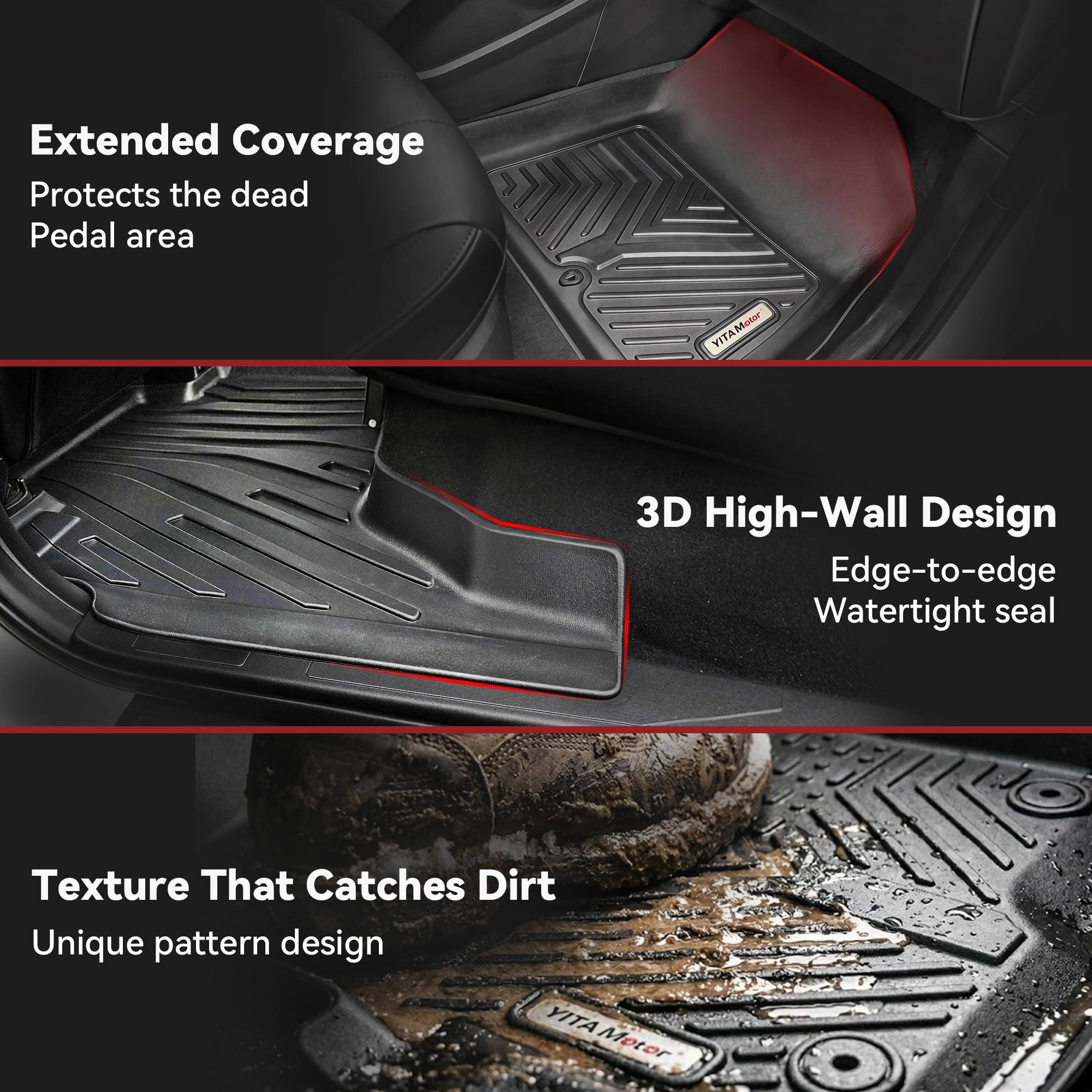 Floor Mats & Trunk Mat - Honda Accord 2026 2025 2024 2023 1st, 2nd Row and Cargo Liners