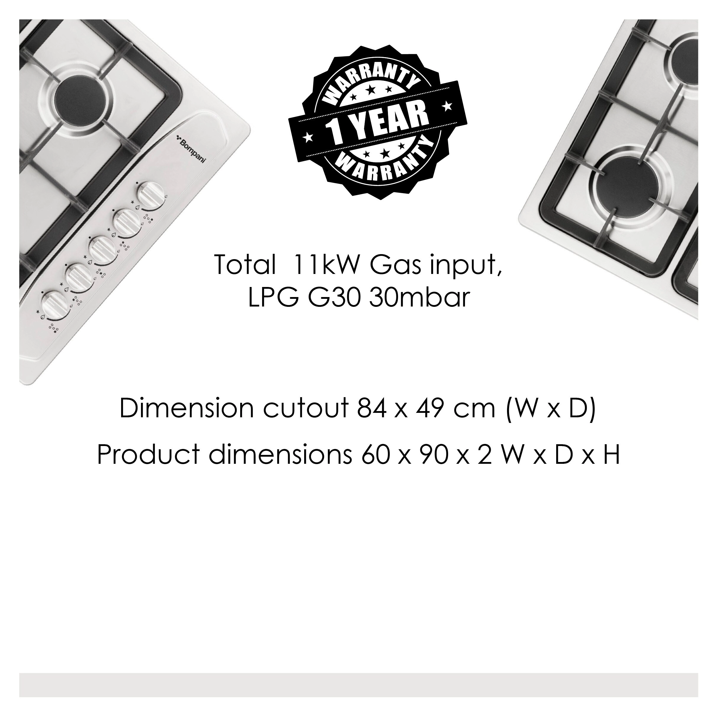 BO293GML Gas hob