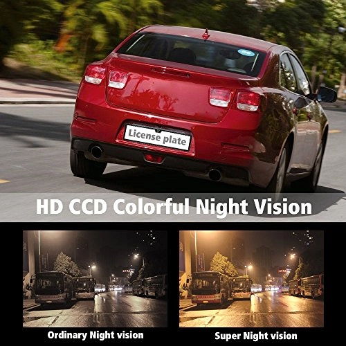 EU License Plate Frame + 12-LED Night Vision Rear View Camera + Reversing Radar System - Night vision 1080P