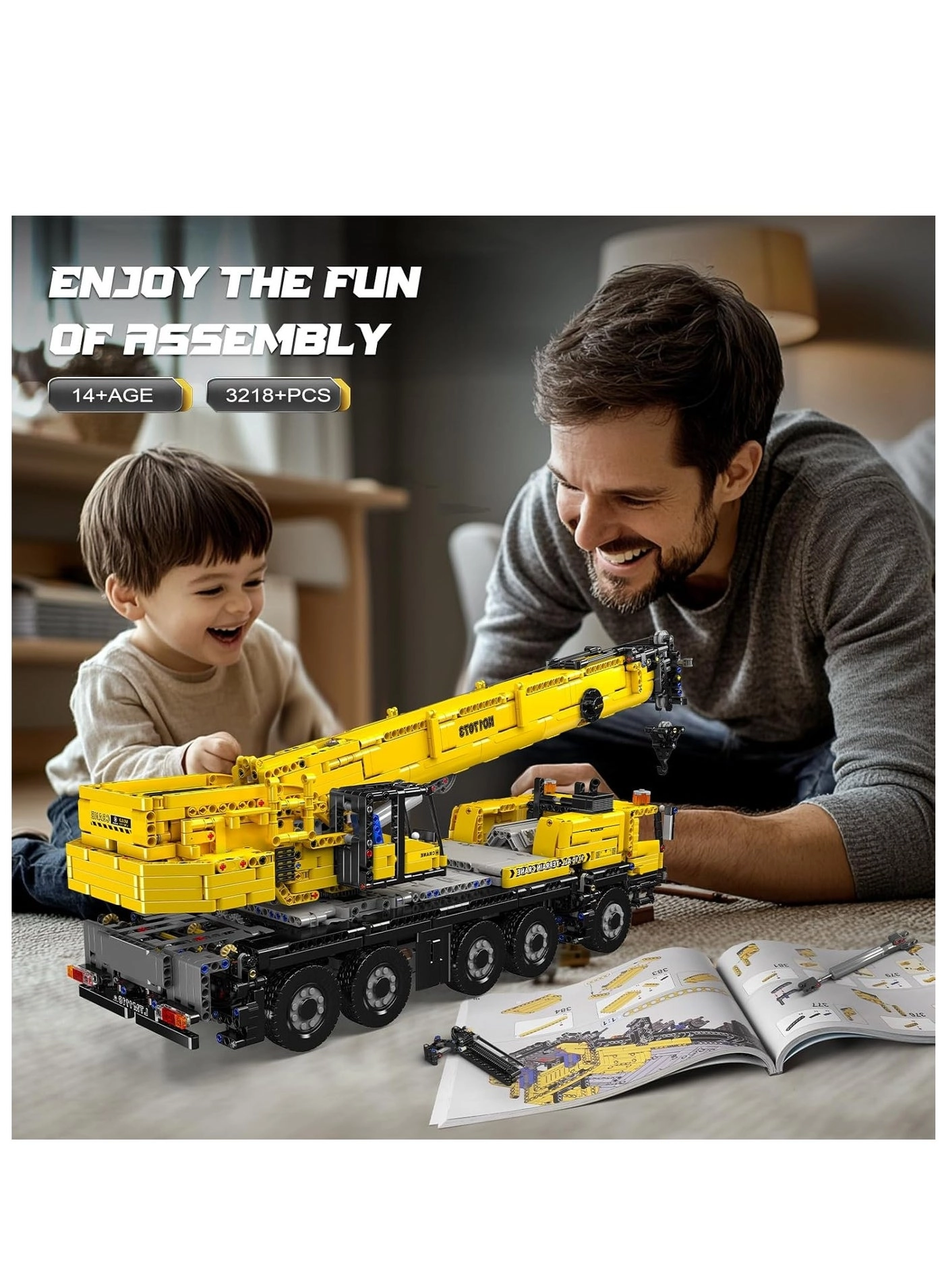 17073 Engineering LTM Crane - 3218 pcs for ages 14+