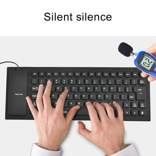Foldable Silicone Keyboard - QWERTY Wired