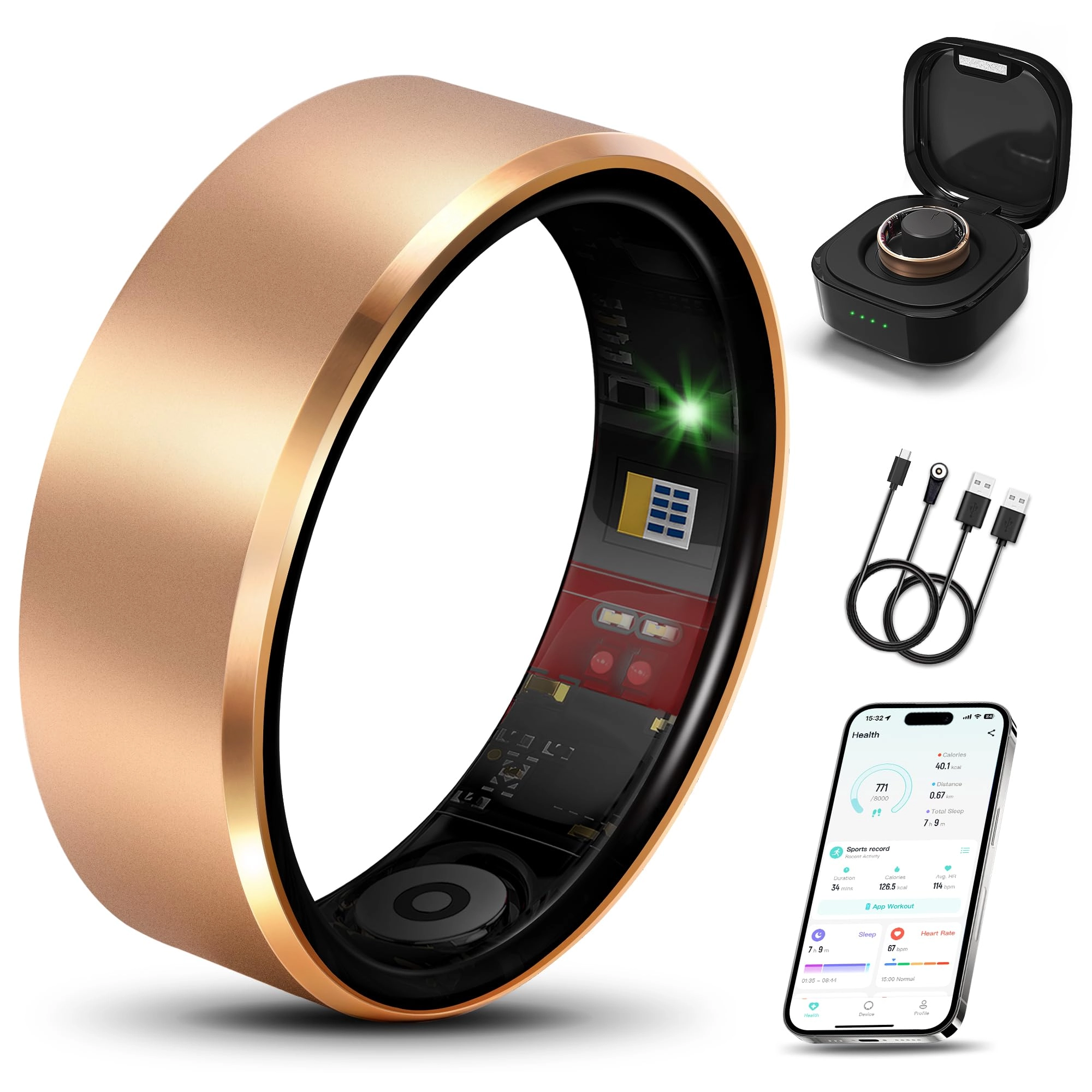 Dongguan Huikang Intelligent Technology Co., Ltd. Smart Health Ring 2.0 - 7mm 5.0 sensor