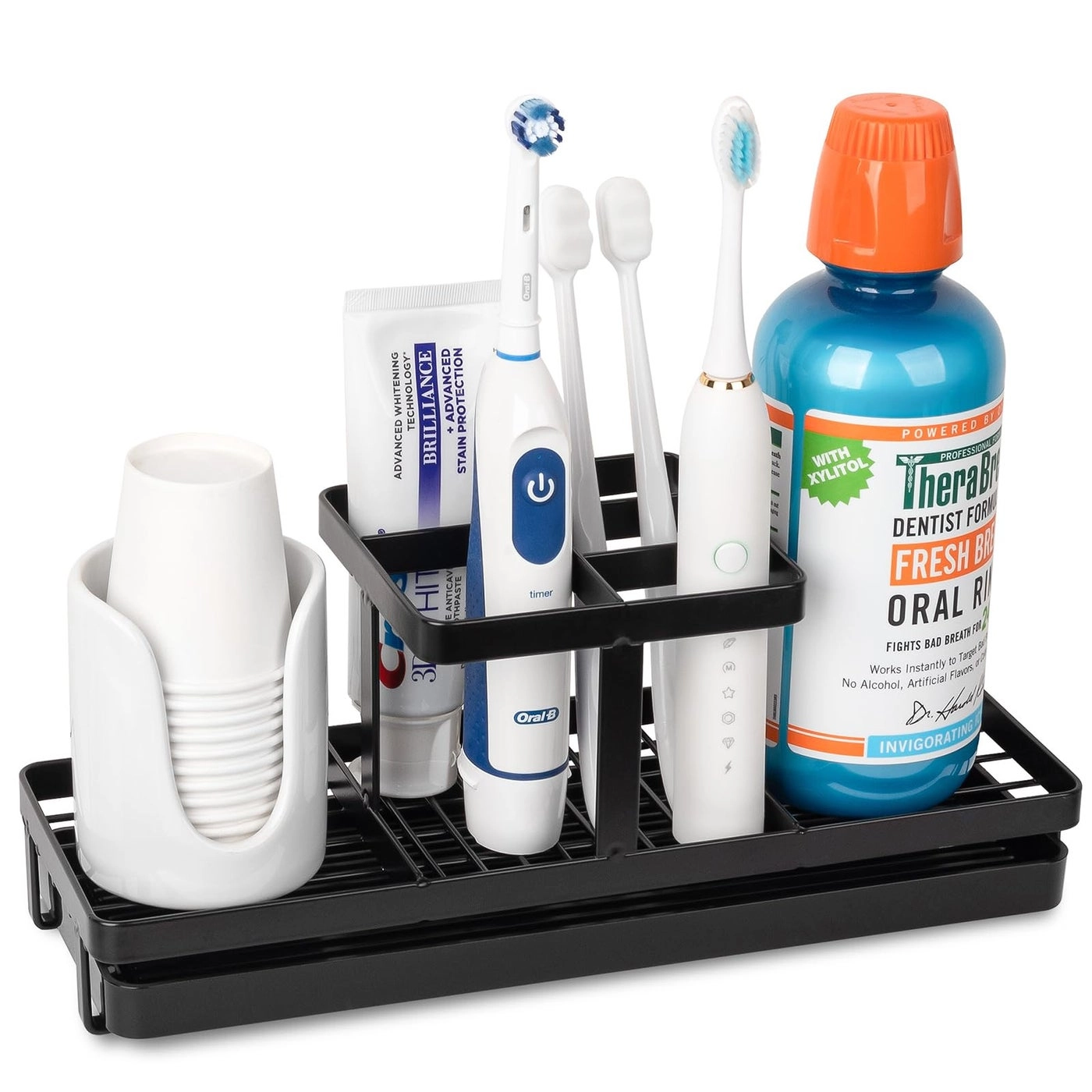 Heagoale Toothbrush Holder - Countertop Shower Sink 5 Slots